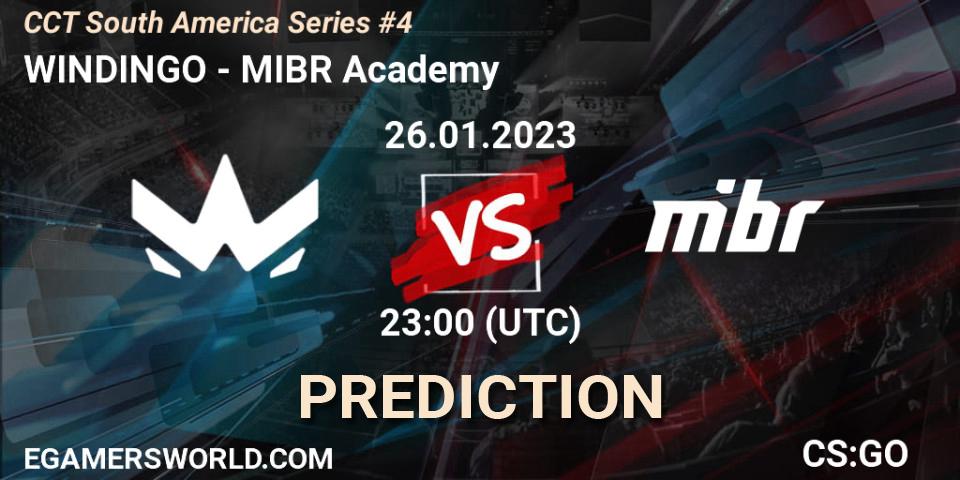 WINDINGO - MIBR Academy: прогноз. 26.01.2023 at 23:00, Counter-Strike (CS2), CCT South America Series #4