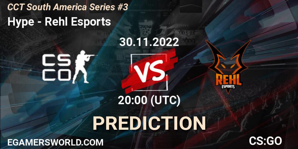 Hype - Rehl Esports: прогноз. 30.11.2022 at 20:00, Counter-Strike (CS2), CCT South America Series #3