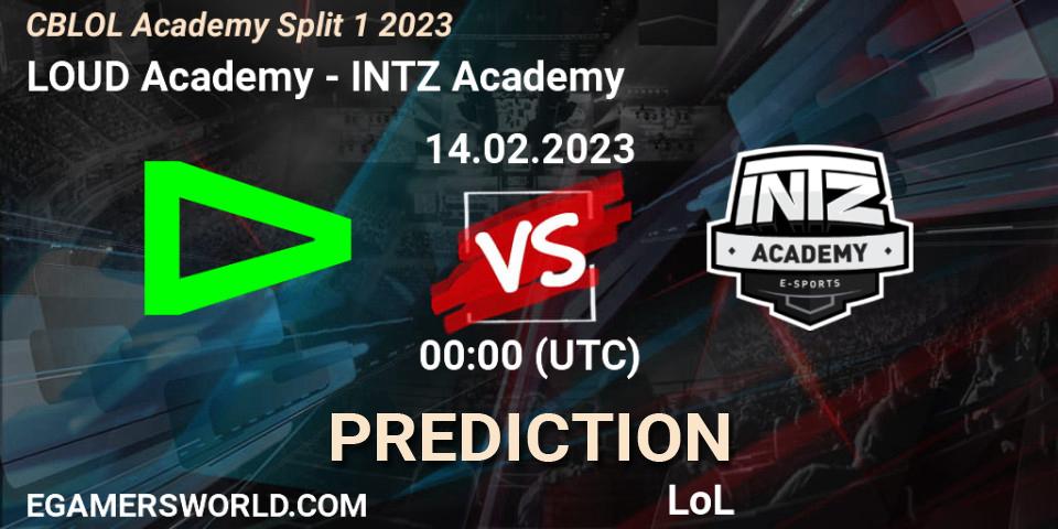 LOUD Academy - INTZ Academy: прогноз. 14.02.2023 at 00:00, LoL, CBLOL Academy Split 1 2023