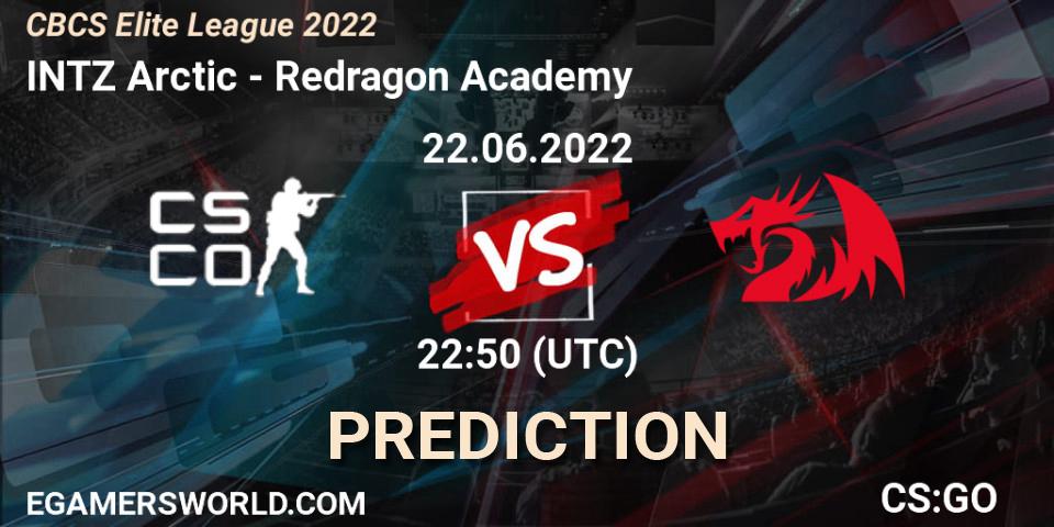 INTZ Arctic - Redragon Academy: прогноз. 22.06.2022 at 23:30, Counter-Strike (CS2), CBCS Elite League 2022