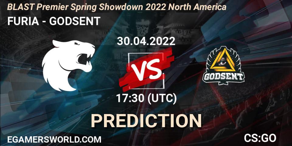 FURIA - GODSENT: прогноз. 30.04.2022 at 16:55, Counter-Strike (CS2), BLAST Premier Spring Showdown 2022 North America