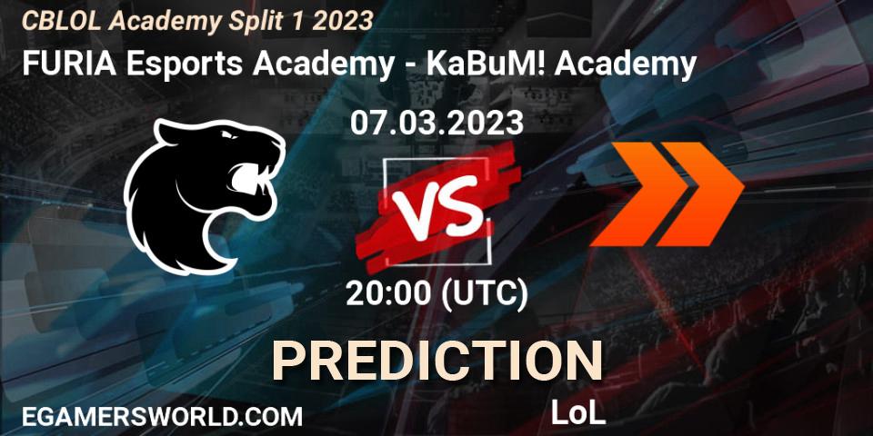 FURIA Esports Academy - KaBuM! Academy: прогноз. 07.03.2023 at 20:00, LoL, CBLOL Academy Split 1 2023