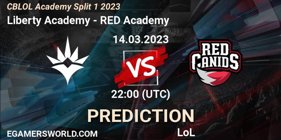 Liberty Academy - RED Academy: прогноз. 14.03.2023 at 22:00, LoL, CBLOL Academy Split 1 2023