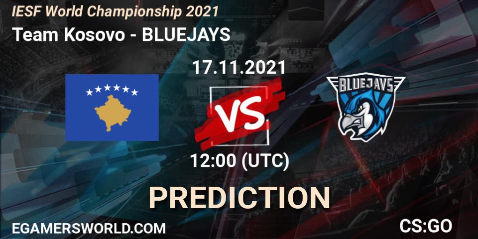 Team Kosovo - BLUEJAYS: прогноз. 17.11.21, CS2 (CS:GO), IESF World Championship 2021
