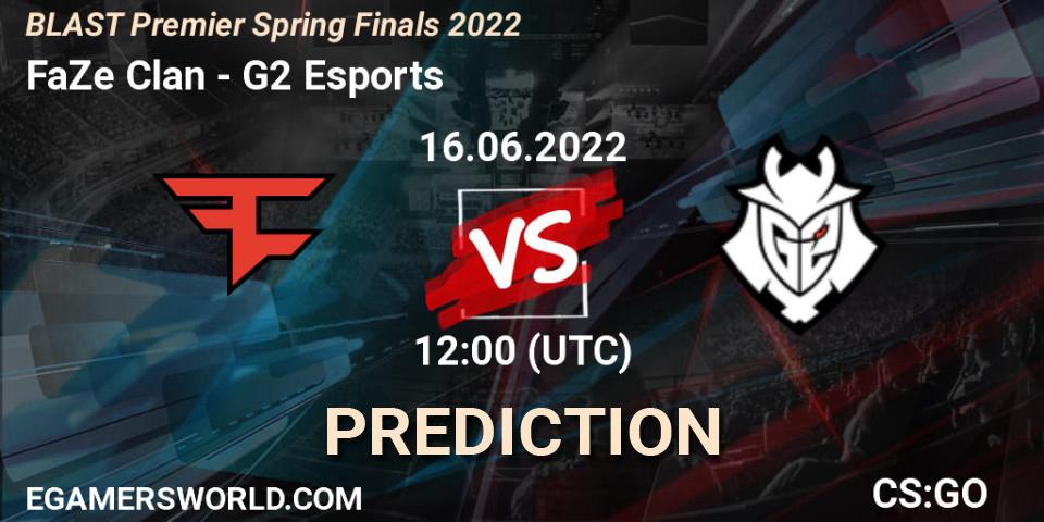 FaZe Clan - G2 Esports: прогноз. 16.06.2022 at 12:15, Counter-Strike (CS2), BLAST Premier Spring Finals 2022 