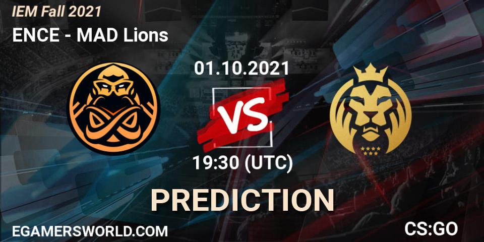 ENCE - MAD Lions: прогноз. 01.10.2021 at 19:30, Counter-Strike (CS2), IEM Fall 2021: Europe RMR