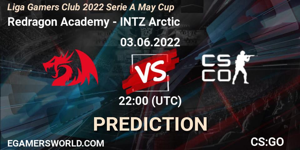 Redragon Academy - INTZ Arctic: прогноз. 03.06.2022 at 21:10, Counter-Strike (CS2), Liga Gamers Club 2022 Serie A May Cup