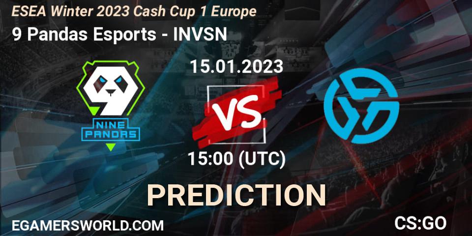 9 Pandas Esports - INVSN: прогноз. 15.01.2023 at 15:00, Counter-Strike (CS2), ESEA Winter 2023 Cash Cup 1 Europe