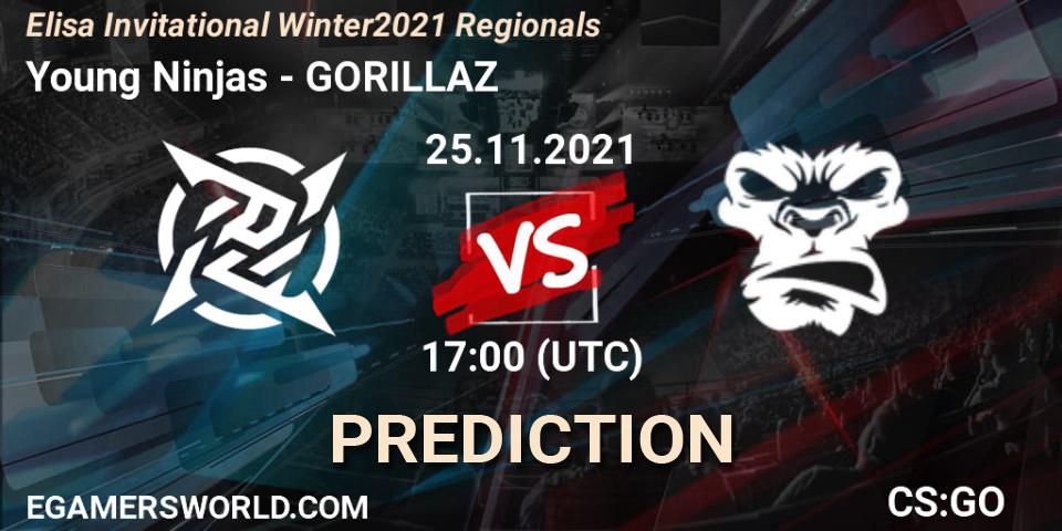 Young Ninjas - GORILLAZ: прогноз. 25.11.2021 at 17:00, Counter-Strike (CS2), Elisa Invitational Winter 2021 Regionals