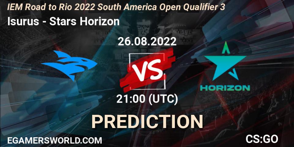 Isurus - Stars Horizon: прогноз. 26.08.2022 at 21:15, Counter-Strike (CS2), IEM Road to Rio 2022 South America Open Qualifier 3