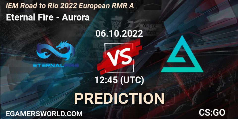 Eternal Fire - Aurora: прогноз. 06.10.2022 at 13:15, Counter-Strike (CS2), IEM Road to Rio 2022 European RMR A