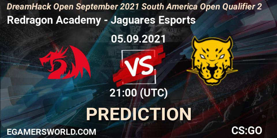 Redragon Academy - Jaguares Esports: прогноз. 05.09.2021 at 21:10, Counter-Strike (CS2), DreamHack Open September 2021 South America Open Qualifier 2