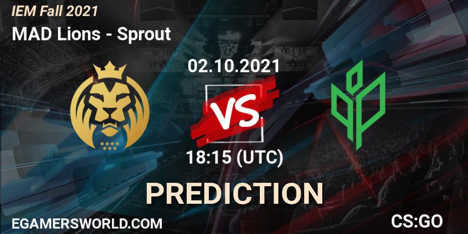 MAD Lions - Sprout: прогноз. 02.10.2021 at 18:30, Counter-Strike (CS2), IEM Fall 2021: Europe RMR