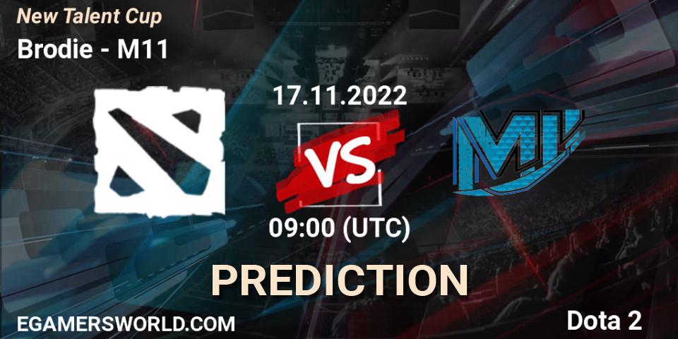 Brodie - M11: прогноз. 17.11.2022 at 09:00, Dota 2, New Talent Cup