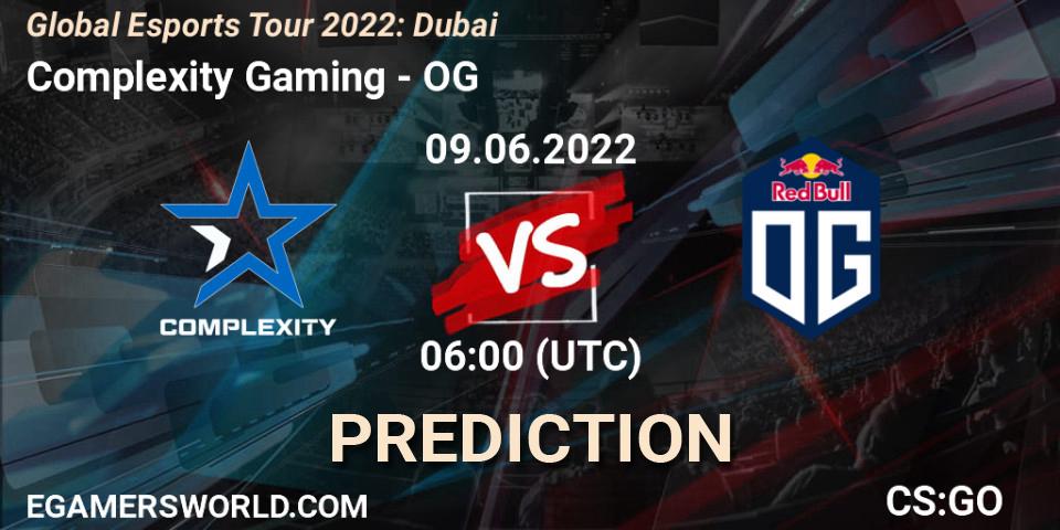 Complexity Gaming - OG: прогноз. 09.06.2022 at 06:00, Counter-Strike (CS2), Global Esports Tour 2022: Dubai