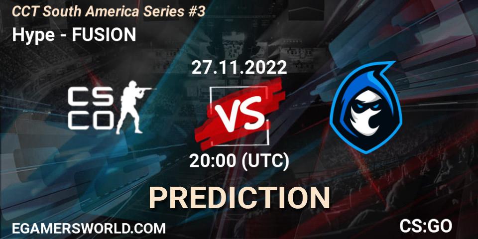 Hype - FUSION: прогноз. 27.11.2022 at 20:00, Counter-Strike (CS2), CCT South America Series #3