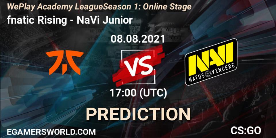 fnatic Rising - NaVi Junior: прогноз. 08.08.2021 at 17:00, Counter-Strike (CS2), WePlay Academy League Season 1: Online Stage