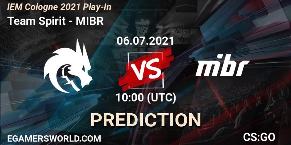 Team Spirit - MIBR: прогноз. 06.07.2021 at 10:00, Counter-Strike (CS2), IEM Cologne 2021 Play-In