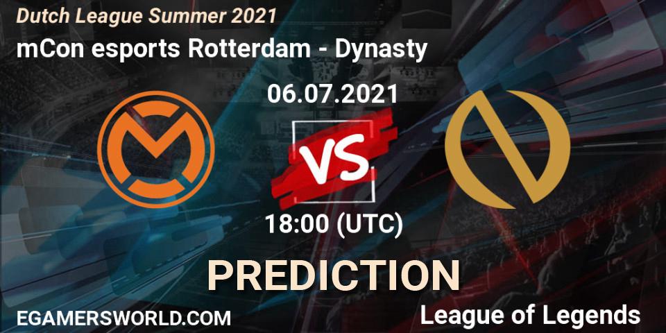 mCon esports Rotterdam - Dynasty: прогноз. 08.06.2021 at 19:00, LoL, Dutch League Summer 2021