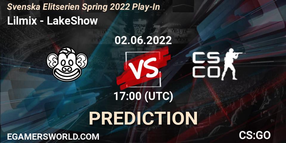 Lilmix - LakeShow: прогноз. 02.06.2022 at 17:05, Counter-Strike (CS2), Svenska Elitserien Spring 2022 Play-In