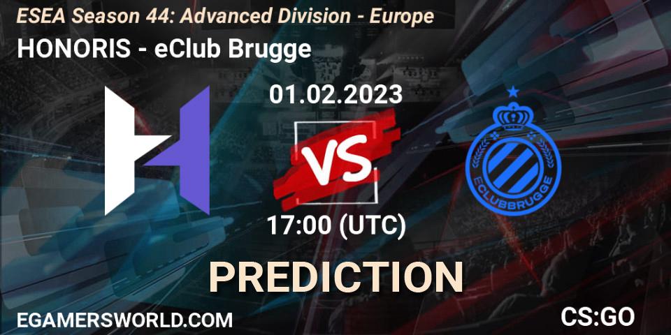 HONORIS - eClub Brugge: прогноз. 01.02.23, CS2 (CS:GO), ESEA Season 44: Advanced Division - Europe