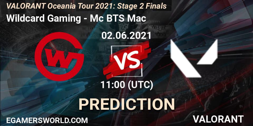Wildcard Gaming - Mc BTS Mac: прогноз. 02.06.2021 at 11:00, VALORANT, VALORANT Oceania Tour 2021: Stage 2 Finals