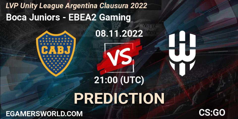 Boca Juniors - EBEA2 Gaming: прогноз. 08.11.2022 at 21:00, Counter-Strike (CS2), LVP Unity League Argentina Clausura 2022