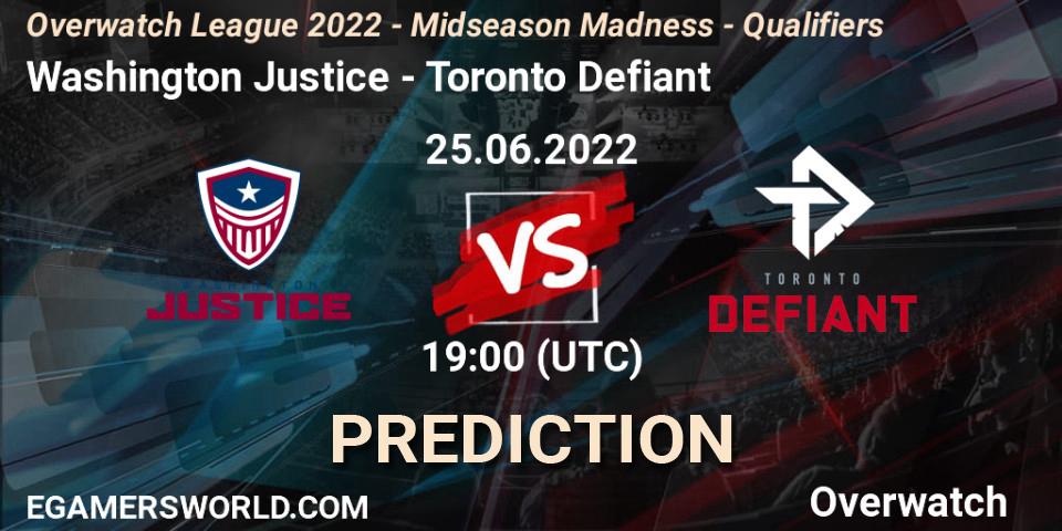 Washington Justice - Toronto Defiant: прогноз. 25.06.22, Overwatch, Overwatch League 2022 - Midseason Madness - Qualifiers