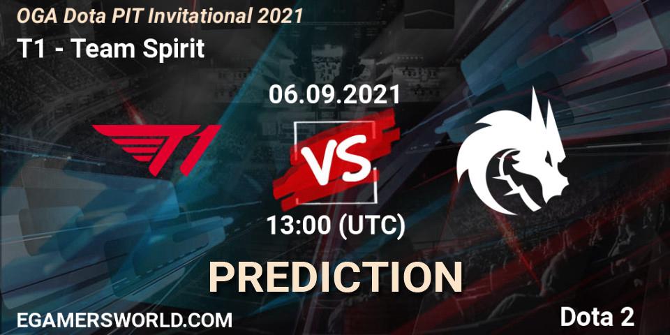 T1 - Team Spirit: прогноз. 06.09.2021 at 13:37, Dota 2, OGA Dota PIT Invitational 2021