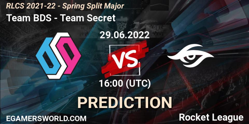 Team BDS - Team Secret: прогноз. 29.06.2022 at 16:00, Rocket League, RLCS 2021-22 - Spring Split Major