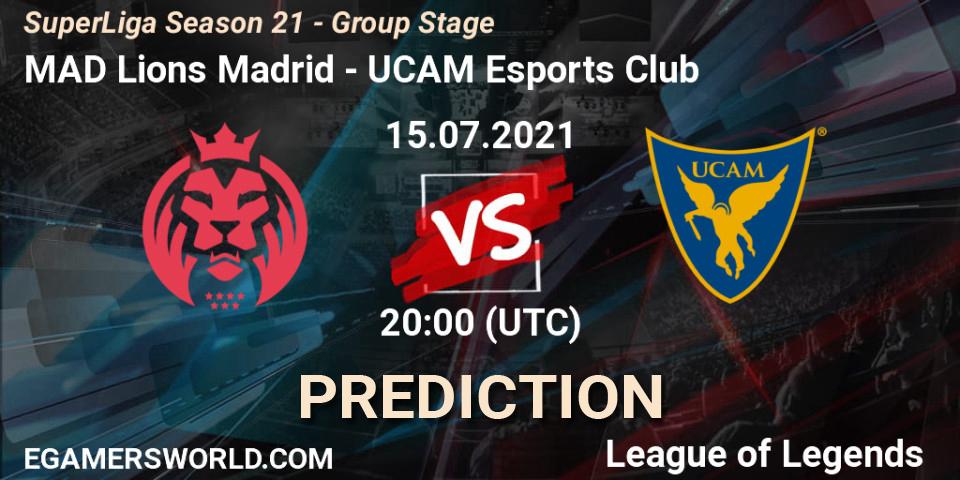 MAD Lions Madrid - UCAM Esports Club: прогноз. 15.07.2021 at 20:00, LoL, SuperLiga Season 21 - Group Stage 
