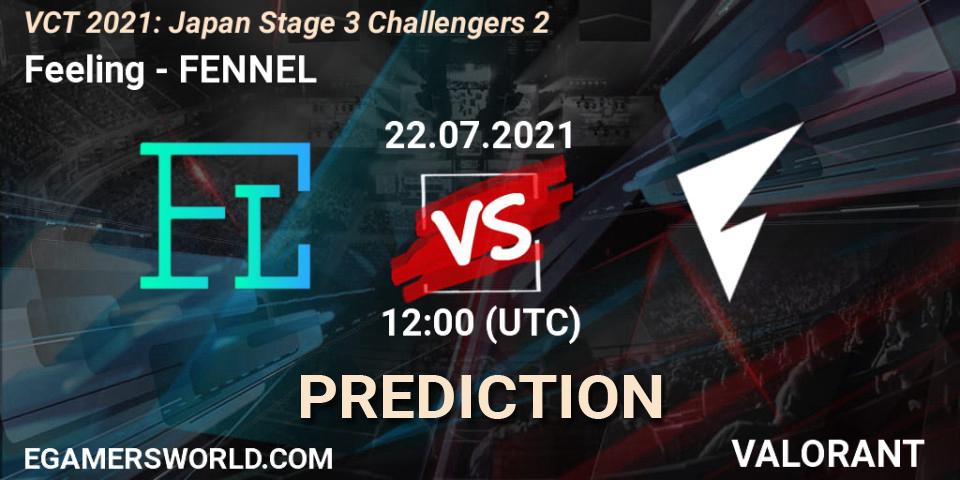 Feeling - FENNEL: прогноз. 22.07.2021 at 12:00, VALORANT, VCT 2021: Japan Stage 3 Challengers 2
