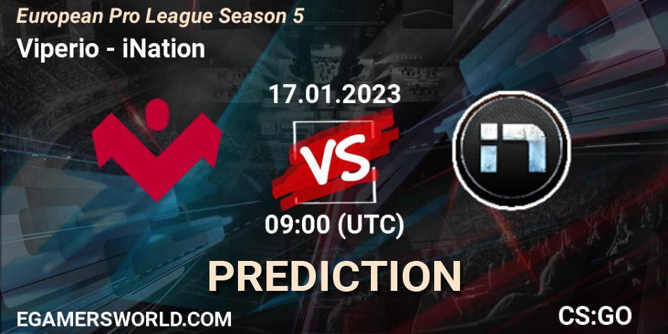 Viperio - iNation: прогноз. 17.01.2023 at 09:00, Counter-Strike (CS2), European Pro League Season 5