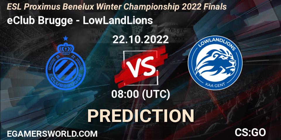 eClub Brugge - LowLandLions: прогноз. 22.10.2022 at 08:00, Counter-Strike (CS2), ESL Proximus Benelux Winter Championship 2022 Finals