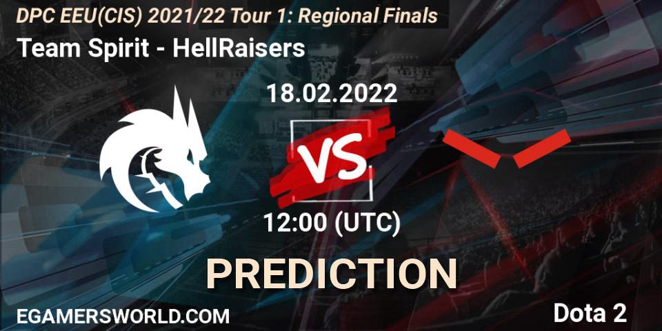 Team Spirit - HellRaisers: прогноз. 18.02.22, Dota 2, DPC EEU(CIS) 2021/22 Tour 1: Regional Finals