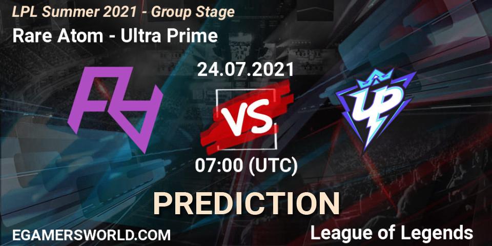 Rare Atom - Ultra Prime: прогноз. 24.07.2021 at 07:00, LoL, LPL Summer 2021 - Group Stage