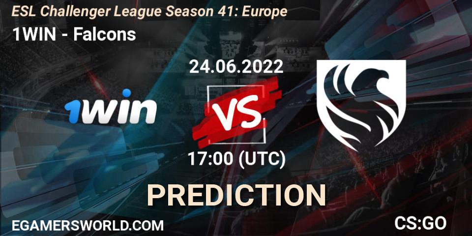 1WIN - Falcons: прогноз. 24.06.2022 at 17:00, Counter-Strike (CS2), ESL Challenger League Season 41: Europe