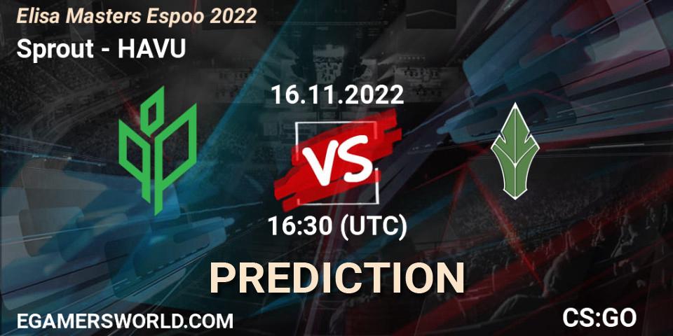Sprout - HAVU: прогноз. 16.11.2022 at 17:50, Counter-Strike (CS2), Elisa Masters Espoo 2022