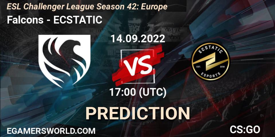 Falcons - ECSTATIC: прогноз. 14.09.2022 at 17:00, Counter-Strike (CS2), ESL Challenger League Season 42: Europe
