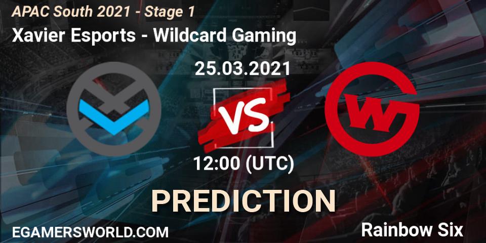 Xavier Esports - Wildcard Gaming: прогноз. 25.03.21, Rainbow Six, APAC South 2021 - Stage 1