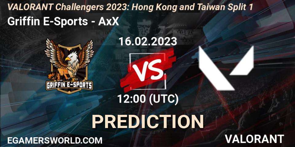 Griffin E-Sports - AxX: прогноз. 16.02.2023 at 12:00, VALORANT, VALORANT Challengers 2023: Hong Kong and Taiwan Split 1