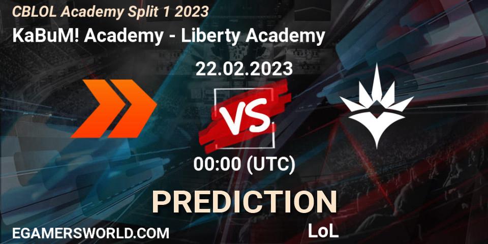 KaBuM! Academy - Liberty Academy: прогноз. 22.02.2023 at 00:00, LoL, CBLOL Academy Split 1 2023