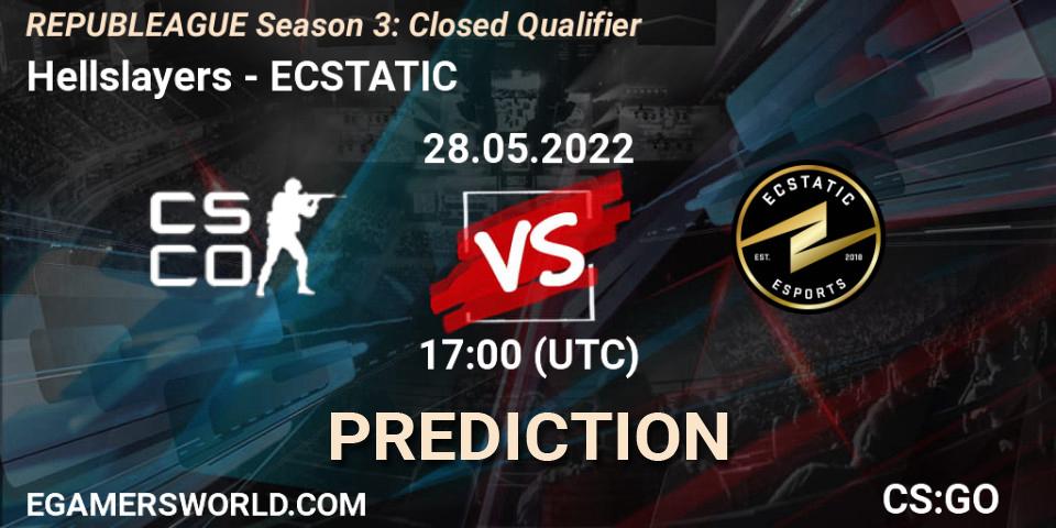Hellslayers - ECSTATIC: прогноз. 28.05.2022 at 17:00, Counter-Strike (CS2), REPUBLEAGUE Season 3: Closed Qualifier