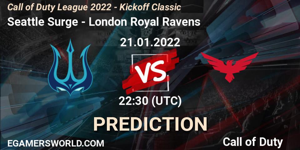 Seattle Surge - London Royal Ravens: прогноз. 21.01.2022 at 22:30, Call of Duty, Call of Duty League 2022 - Kickoff Classic