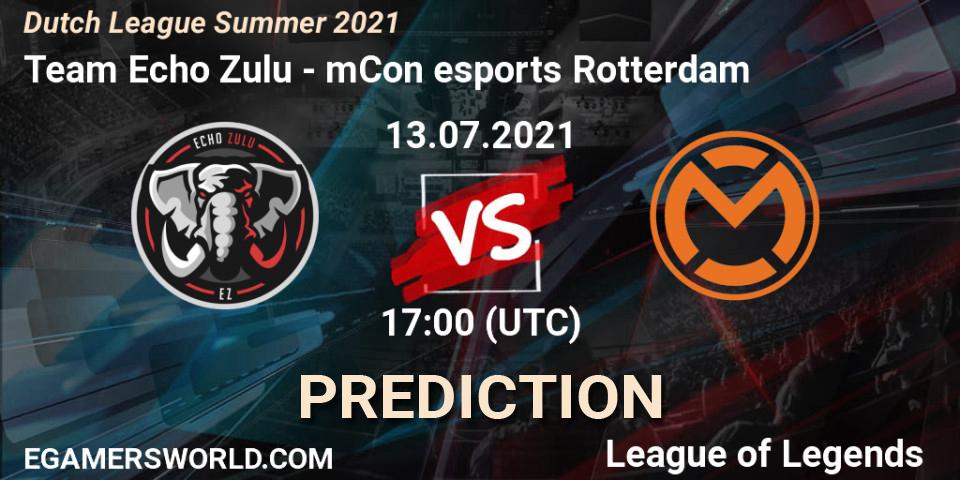 Team Echo Zulu - mCon esports Rotterdam: прогноз. 15.06.2021 at 20:15, LoL, Dutch League Summer 2021