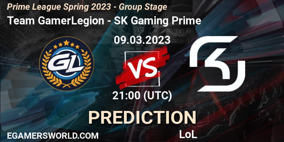 Team GamerLegion - SK Gaming Prime: прогноз. 09.03.2023 at 21:00, LoL, Prime League Spring 2023 - Group Stage
