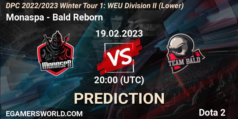 Monaspa - Bald Reborn: прогноз. 19.02.23, Dota 2, DPC 2022/2023 Winter Tour 1: WEU Division II (Lower)