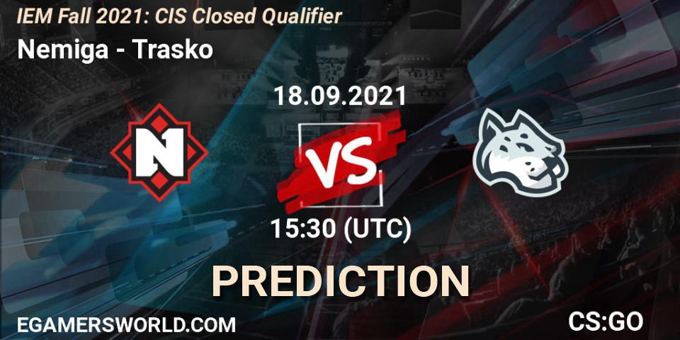 Nemiga - Trasko: прогноз. 18.09.2021 at 15:50, Counter-Strike (CS2), IEM Fall 2021: CIS Closed Qualifier