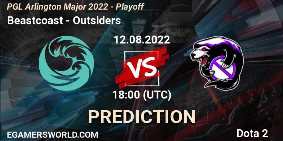 Beastcoast - Outsiders: прогноз. 12.08.22, Dota 2, PGL Arlington Major 2022 - Playoff