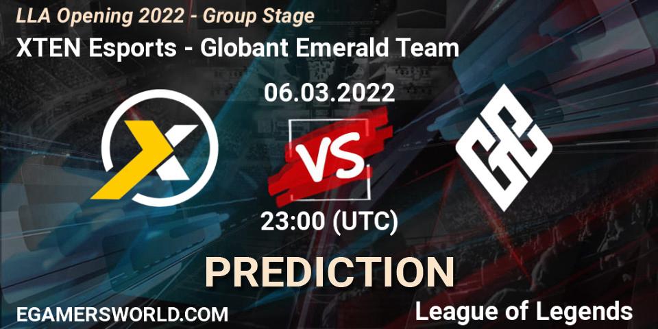 XTEN Esports - Globant Emerald Team: прогноз. 12.02.2022 at 21:20, LoL, LLA Opening 2022 - Group Stage